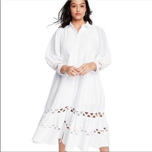 NWT Lisa Marie Fernandez Ric Rac Linen Shirt Dress